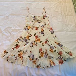 white floral dress